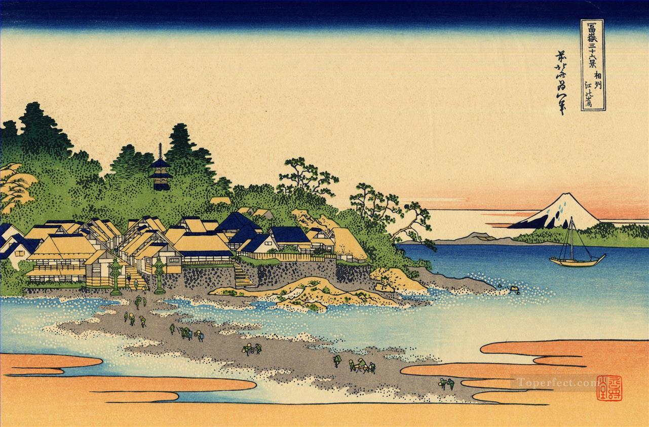 enoshima in the sagami province Katsushika Hokusai Ukiyoe Oil Paintings